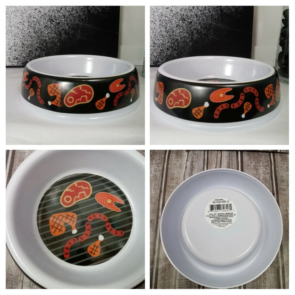 🔥4/$20 Dog Bowl NEW Meat Design Grill Food